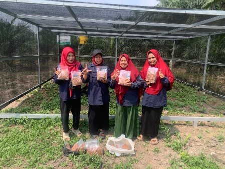 Anggota KTWMJ menerima benih kopi Liberika